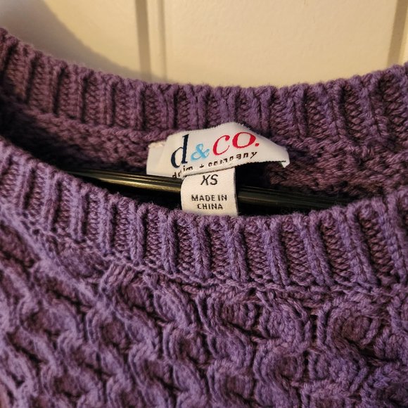 Super Warm Purple Knitted Sweater - Picture 6 of 6